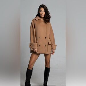 NWT Joy Kvalitet Ziyan Wool and Cashmere Coat size s/m